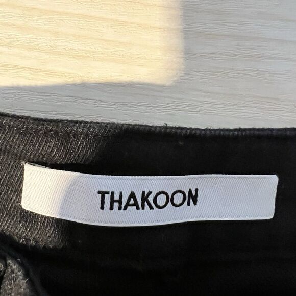 THAKOON Women's 4 Classic Cropped Ankle Jeans Black 28” Minimalist 26” Inseam - Picture 5 of 11